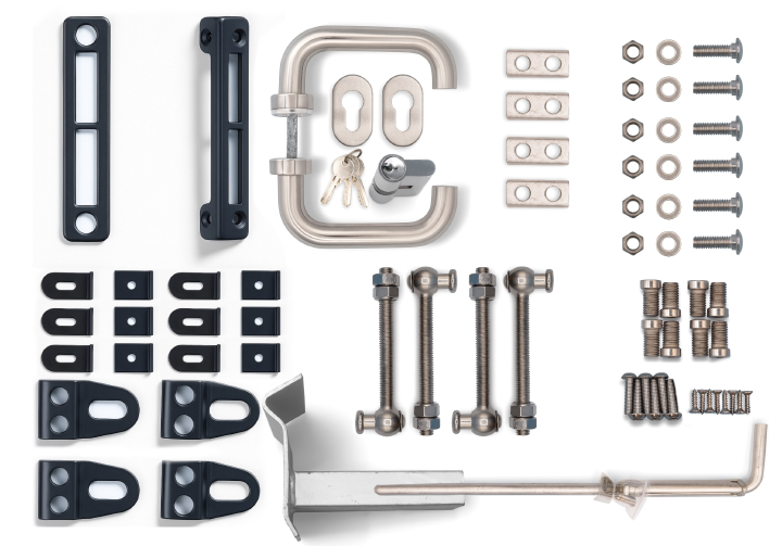 Gartentor 8/6/8 mm 2-flügelig